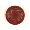 Image 2 : VINTAGE POKER CHIP BROWN WITH EMBOSSED DESIGN