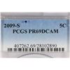 Image 3 : 2009-S JEFFERSON NICKEL PCGS PR69 DCAM