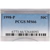 Image 3 : 1998-P KENNEDY HALF DOLLAR PCGS MS66