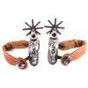 Image 1 : Early Double Mounted Silver Vaquero Spurs 1800's