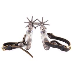 Early Double-Mounted Silver Vaquero Spurs