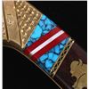 Image 13 : Navajo Dave Yellowhorse Buck Inlaid Knife in Box
