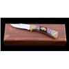 Image 4 : Navajo Dave Yellowhorse Buck Inlaid Knife in Box