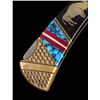 Image 8 : Navajo Dave Yellowhorse Buck Inlaid Knife in Box