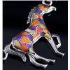 Image 4 : Signed Zuni Sterling Inlaid Mosaic Horse Necklace