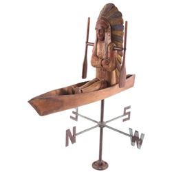 Folk Art Indian Chief Whirly-Gig Weather Vane RARE