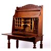 Image 7 : Early Antique Drop Front Dark Oak Secretary Desk