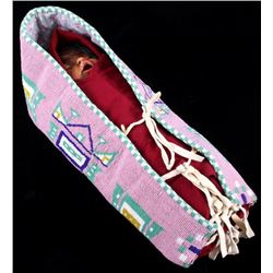 Cheyenne FULLY Beaded Cradle Papoose Montana