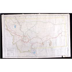 1908 Railroad Commission Map of Montana