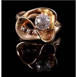 Fine Crown of Light Diamond & Gold Ring 1 Carat