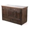 Image 2 : Jacobean Hand Carved Blanket Chest c. 1820