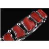 Image 4 : Signed Navajo Heavy Sterling & Branch Coral Cuff