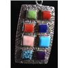 Image 7 : Signed Navajo Inlaid Multi-Stone Collar Necklace