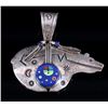 Image 1 : Benally Navajo Sterling Micro Mosaic Bear Pendant