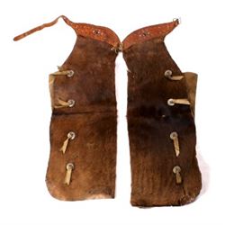 Montana Cowhide & Concho Cowboy Chaps 1900-1920