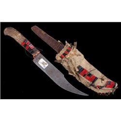 Flathead Indian Squaw Dagger & Sheath c. 1900