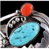 Image 3 : Signed Navajo Floral Sterling & Multistone Cuff