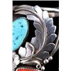 Image 6 : Signed Navajo Floral Sterling & Multistone Cuff