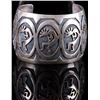 Image 1 : Navajo Sand-Cast Sterling Silver Kokopelli Cuff