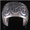 Image 2 : Navajo Sand-Cast Sterling Silver Kokopelli Cuff