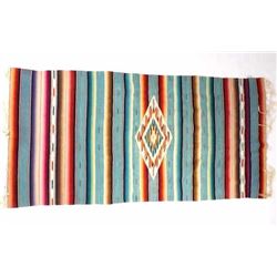 Mexican Saltillo Medallion Woven Rug