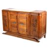 Image 1 : Antique Carved Oak Marble Top Sideboard Buffet