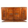Image 6 : Antique Carved Oak Marble Top Sideboard Buffet