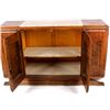 Image 9 : Antique Carved Oak Marble Top Sideboard Buffet