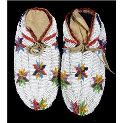 Lakota Sioux FULLY Beaded Indian Moccasins c. 1900