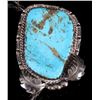 Image 2 : HUGE Turquoise Nugget & Sterling Bolo Tie RARE