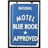 Image 1 : RARE Blue Book Approved Motel Porcelain Sign
