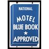 Image 2 : RARE Blue Book Approved Motel Porcelain Sign