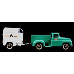 1963 Tonka Stake Pickup & Horse Trailer