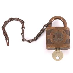 U.S. Forest Service Pine Tree Logo Padlock 1930's