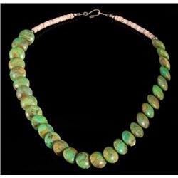 Navajo Graduated Royston Turquoise Necklace