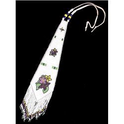 Signed Southern Ute Polychrome Beaded Tie