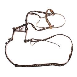 19th C Utah Prison Made Horse Hair Headstall & Bit