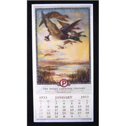The Peters Cartridge Company Calendar Circa 1933