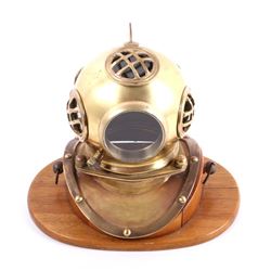 Vintage Miniature Replica Bronze Diving Helmet