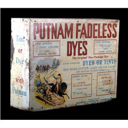 1930s Putnam Fadeless Dyes Tin Advertising Display