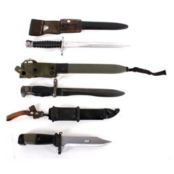 Collection of Three Multi National Bayonets