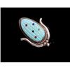 Image 1 : Signed Zuni Turquoise Maize Pin and Broach