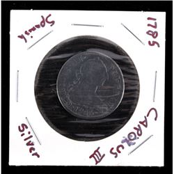 Mexico Carolus III 1785 Silver 2 Reales Coin