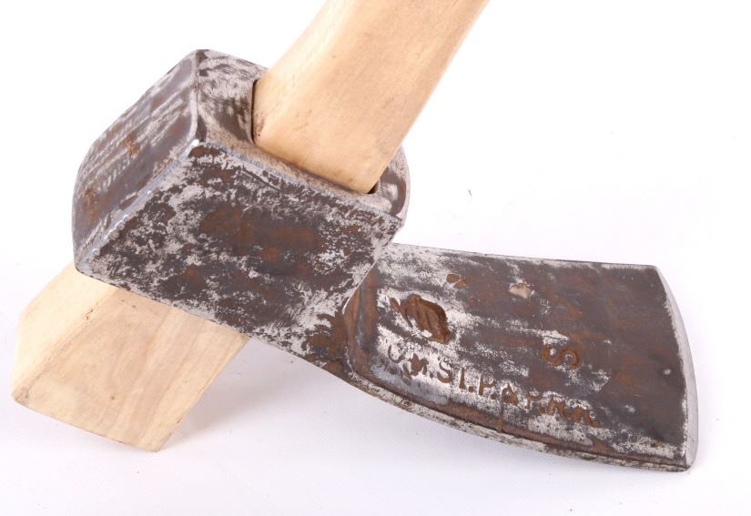 Antique Long Handle Railroad Adze & Pry Bar Set