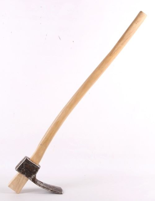 Antique Long Handle Railroad Adze & Pry Bar Set