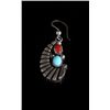 Image 2 : Signed Navajo Sterling Silver & Multistone Earring