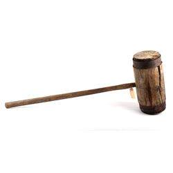 Wooden Cap Driving Mining Hammer c. 1915