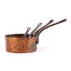 Image 4 : Antique American Graduated Copper Cooking Pots