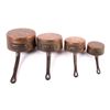 Image 5 : Antique American Graduated Copper Cooking Pots