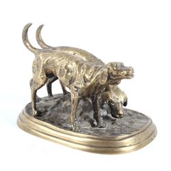 Bronze Hound Dog Sculpture